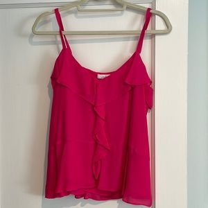Parker hot pink peplum tank